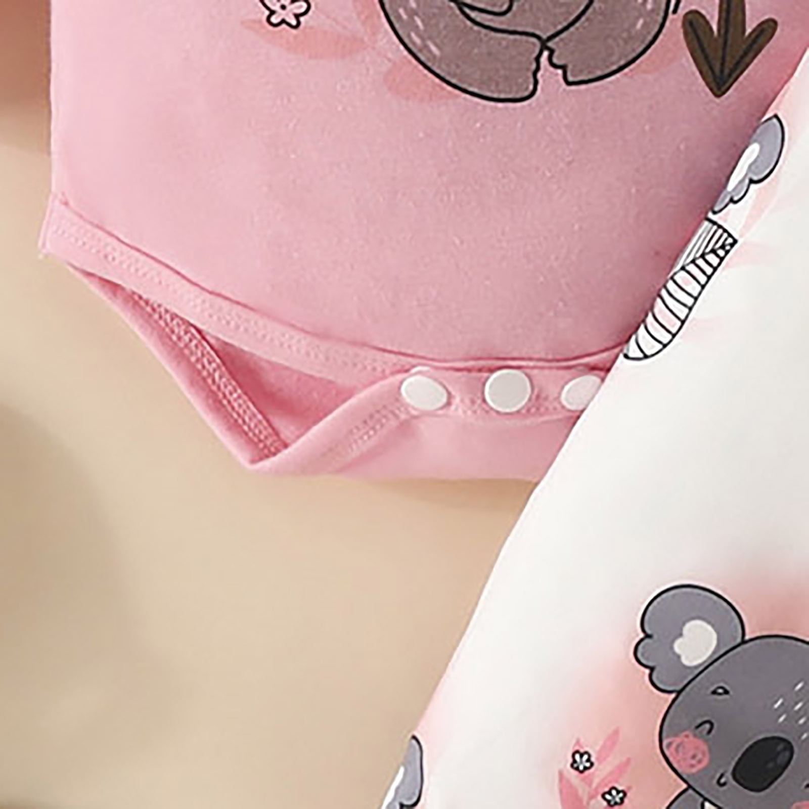 Leey-World Baby Outfits Newborn Baby Girl Clothes Outfits Infant Romper Ruffle Floral Pants Cute Toddler Baby Girl Clothes Set Newborn Girl Outfits(Pink,6-9 Months)