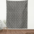 thumbnail image 3 of Lattice Sofa Upholstery Fabric by the Yard, Repeating Geometric Tiles from Striped Elements Hexagon Motifs Grid, Decorative Fabric for DIY & Home Accents, 5 Yards, Charcoal Grey Eggshell by Ambesonne, 3 of 4