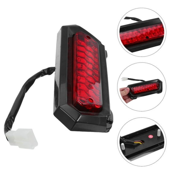 OFFIGAM 12V Dirt Bike Tail Light for Outdoor Enthusiasts Multi Plastic High Brightness Signal Lamp 1Pack