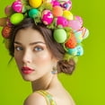 thumbnail image 1 of BRIGHTFUFU 1Par Pendientes De Pascua Coloridos Y Festivos Para De Fiesta, 1 of 6