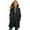 Black, variant on KAUOD Girls Long Peacoat Button Open Front Collar Mid Jackets Teen Kids Knee Length Plain Fashion Coats Clothes with Pockets
