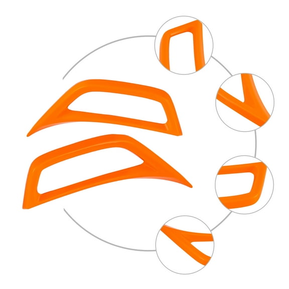 Jeep Wrangler JL JT 2018  Steering Wheel Cover and Air Vent Trim, Orange, Durable ABS, Easy Installation, Safe and Comfortable