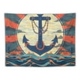 thumbnail image 5 of Orinice Anchor Sunburst Ocean Tapestry Wall Hanging Unique Style Graphic Tapestries Home Wall Decor Art for Living Room Bedroom Apartment Farmhouse Dorm 60x50inch, 5 of 6