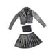 thumbnail image 2 of Conjunto de chaqueta corta, falda plisada y top de tubo a escala 1/6 Conjunto de traje corto en miniatura Gris negro, 2 of 9