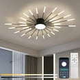 thumbnail image 2 of 3-Color Stepless Dimmable LED Chandelier: Modern Firework-shaped Ceiling Lamp for Living Room,Dining Room&Bedroom (28+1 Lights), 2 of 8
