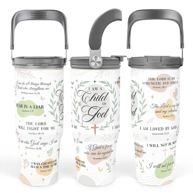 Vaso Térmico SANDJEST de Acero Inoxidable con Pajilla Plegable y Asa de 30oz
