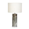 thumbnail image 3 of Deco 79 Modern 60-Watt Round Ceramic Table Lamp, 26" H x 5" L, Marbled Black Finish, 3 of 6