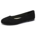 thumbnail image 3 of Ataiwee Women's Wide Width Flat Shoes, Classy Soft Round Toe Cross Line Design Ballet Flats.(2109002,BK/MF,10 Wide), 3 of 6