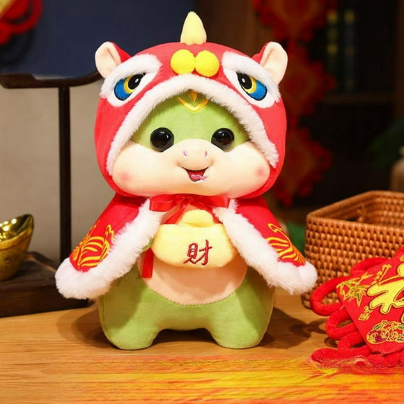 YoaNJYGR  Cape style lion snake Chinese New Year gift Ucky Zodiac Year: Awakening Toy Doll Perfect Spring Festival A