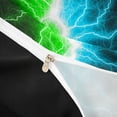 thumbnail image 5 of meiyoeat Neon Lightning Pattern Twin Bedding for Boys, Electric Green Blue Print Duvet Cover Set, Black Reversible2 Pieces, 1 Duvet Cover and 1 Pillowcase, 5 of 7