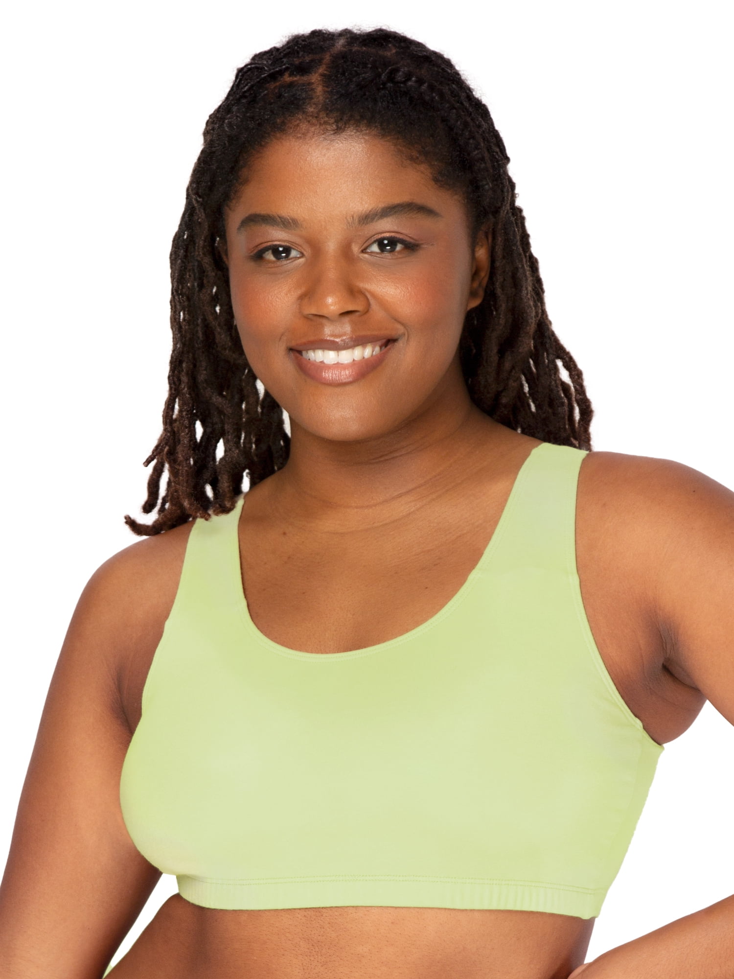 Fruit of the Loom Women's Tank Style Cotton Sports Bra, 3-Pack, Style 9012