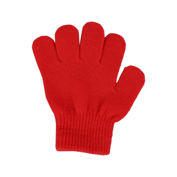 Ymyiu Gants Tricotés Chauds d'Hiver pour Enfants Garçons Filles Enfants Gants de Ski pour Garçons (Rouge, Taille Unique)