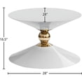 thumbnail image 5 of Meridian Furniture Malia Table Basse en Métal Blanc et Or en Forme de Sablier, 5 of 5