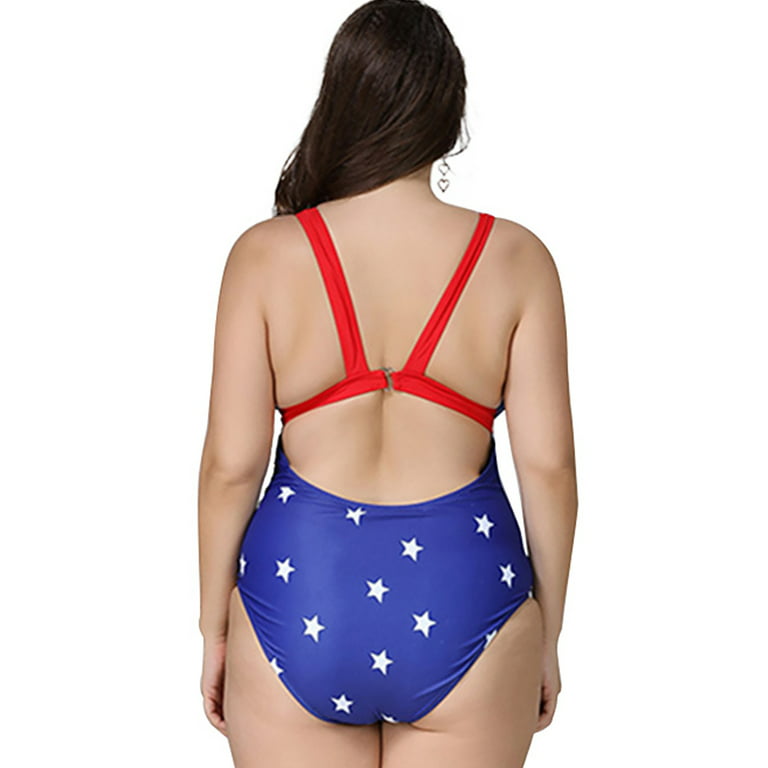 NEW Wonder Woman Girls Bikini Swimsuit 4th of July Patriotic