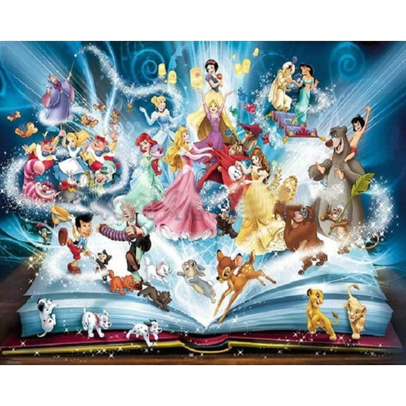Princess Diamond Art Painting Kits for Adults - Round Full Drill Diamond Dots Paintings for Beginners, 5D Paint with Diamonds Pictures Gem Art Painting Kits DIY Crafts Project Kits 12x16inch