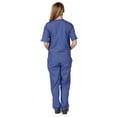 thumbnail image 3 of M&M SCRUBS Women Scrub Set V-Neck Medical Scrub Tops and Drawstring Pants - Pack of 12 Set (Ceil Blue, Large), 3 of 7