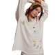 thumbnail image 3 of Sudadera Holgada de Larga con Bordado Gráfico Estilo Y2K para Mujer. Lechoso XXL, 3 of 9