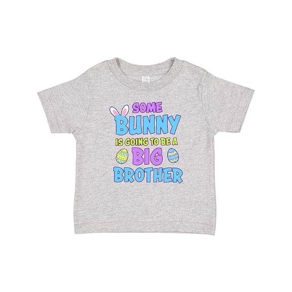 Inktastic Some Bunny is Going to Be a Big Brother with Bunny Ears and Eggs Boys Baby T-Shirt