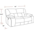 thumbnail image 4 of Pemberly Row Contemporary Chocolate Power Reclining Sofa and Loveseat, 4 of 10
