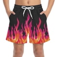 thumbnail image 2 of ITSAME Kids Boys Swim Bottoms, Elastic Waist Quick-Dry with Pocket Casual Fashionable Holiday Beach Shorts Hot Pink 8-9T, 2 of 8