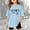Light Blue, variant on Stylish Graphic Letter Print Tee Shirts For Girls Casual Comfortable Blend Fashion Top T-Shirts Kids Short Sleeve Crewneck Solid Basic Tees Casual Tops