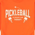 thumbnail image 3 of Instant Message - Pickleball Cheaper Than Therapy - Men's Crew Neck Fleece Pullover, 3 of 7
