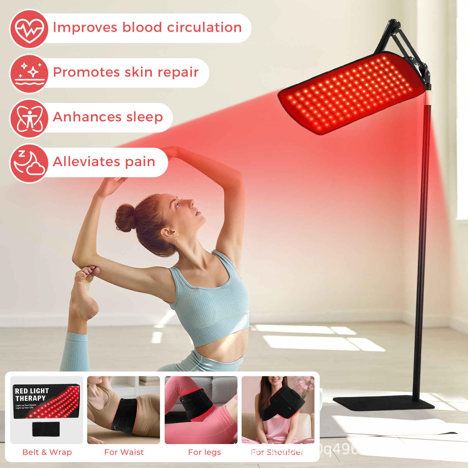 Immersive Full-Body Red Light Wellness Mat for At-Home Relaxation, Large Flexible Blanket for a Soothing Warmth Experience, Personal Comfort Cocoon