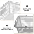 thumbnail image 3 of OULII Plastic Grocery Basket Grey 1Set For Shopping Experience, 3 of 8