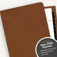thumbnail image 3 of Blue Sky ASMBLD 2026 Weekly and Monthly Planner Calendar, January 2026 - December 2026, 8.5" x 11", Faux Leather Cover, Wirebound, Storage Pocket, Laminated Tabs, Refillable, Pen Loop, Tan, 3 of 8