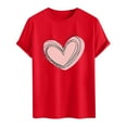 thumbnail image 4 of PNTUTB1 Fashion Men's Valentine's Day Heart Prints Casual Short Sleeve Crew Neck Loose Pullover Comfort T-shirt, 4 of 5