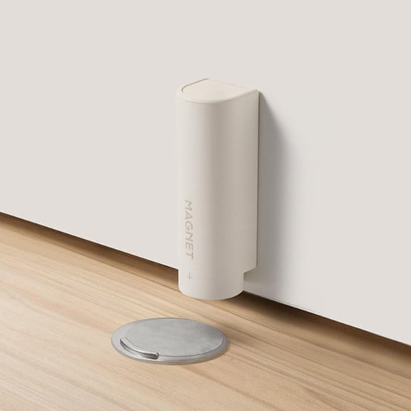 Magnetic Door Stopper, Heavy Duty Stainless Steel Door Catch, 2024 Upgrade Punch-Free Mechanical Silent Floor Door Stop, Indoor Windproof Door Stop R2D0