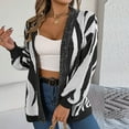 thumbnail image 6 of Lovskoo 2024 Cardigan Sweaters for Women Casual Long Sleeve Loose Solid Ladies Outing Cardigan Blouse Sweater Coat Black, 6 of 9