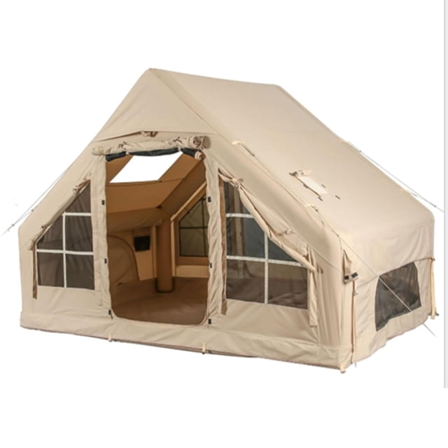 6-8 Person Inflatable Camping Tent, All-Season Waterproof Oxford Cabin Tent with Pump, Quick Setup Luxury Air Tent for Family Glamping & Outdoor Adventures