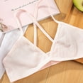 thumbnail image 3 of Women Casual Ultra-Thin Wireless Bra Bralette Ladies Deep V Neck Criss Cross Vest, 3 of 6