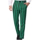 thumbnail image 1 of Pantalones de traje casuales con bolsillos y estampado de rayas rectas para hombre, 1 of 8