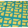 thumbnail image 4 of Vargottam Indoor/OutdoorRoundTablecloth 58 InchRoundTablecloth Waterproof PatioTableCloths- Spring/SummerTableCovers for Backyard CircularTable/BBQs/Picnic -Teal Blue & Yellow, 4 of 8