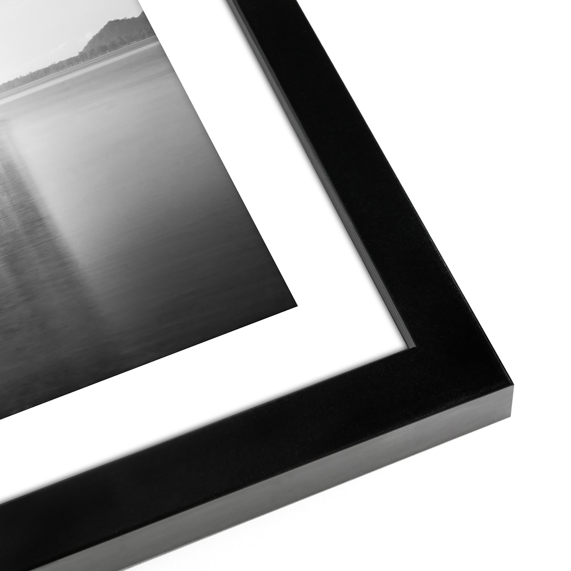 Americanflat 10x10 Picture Frame in Black - Displays 8x8 With Mat and 10x10 Without Mat - Composite Wood with Shatter Resistant Glass - Horizontal and Vertical Formats for Wall