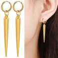 thumbnail image 4 of 2 piezas Pendientes Conos Oro, Ligero, Joyería Creativa, Moda, Aleación de zinc para aro pequeño jinwen pendiente de la joyería, 4 of 8