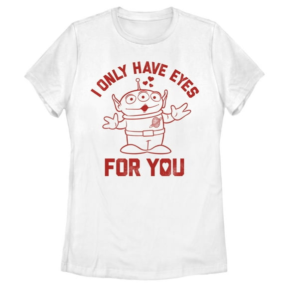 Women's Toy Story Alien I Only Have Eyes for You Graphic Tee White 2X Large