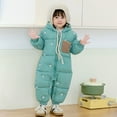 thumbnail image 3 of Baby Snowsuit Toddler Winter Jumpsuit Outwear for Baby Girls Winter Coat Warm Windproof Long Sleeve Boy Clothes for Toddler Girls 12-18 Months, 3 of 5