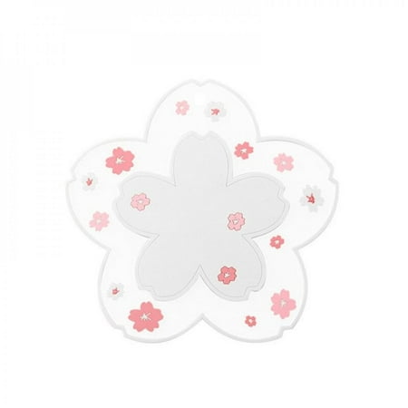 

[CLEARANCE PRICE]Flower Insulation Placemat PVC Soft Rubber Dining Table Pot Mat Hang Non-slip Sakura Coaster Table Mat