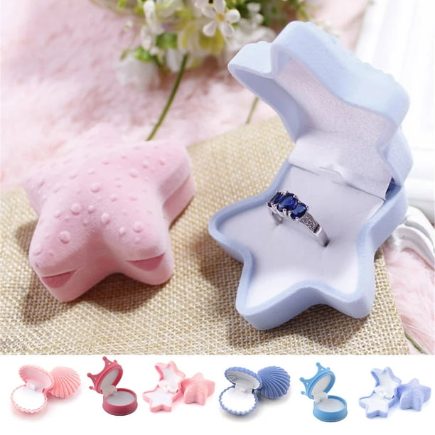 Caja De Embalaje De Joyería De Moda Muross, Caja De Terciopelo, Caja De Anillo De Compromiso De Boda Para Pendientes, Collar, Pulsera, Soporte De Caja De Regalo De Exhibición Muyoka Hogar