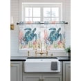 thumbnail image 2 of Coastal Turtle Tier Curtains 36 Inch Length,Sheer Curtains for Bedroom Living Room Window Nautical Ocean Coral Jellyfish Seashells Small Half Window Kitchen Curtains & Drapes 27.5"x36" 2 Panels, 2 of 6