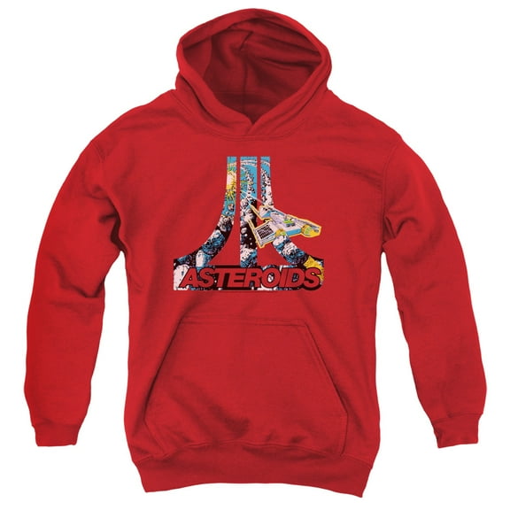 Atari Asteroids Atari Youth Pullover Hoodie Sweatshirt Red