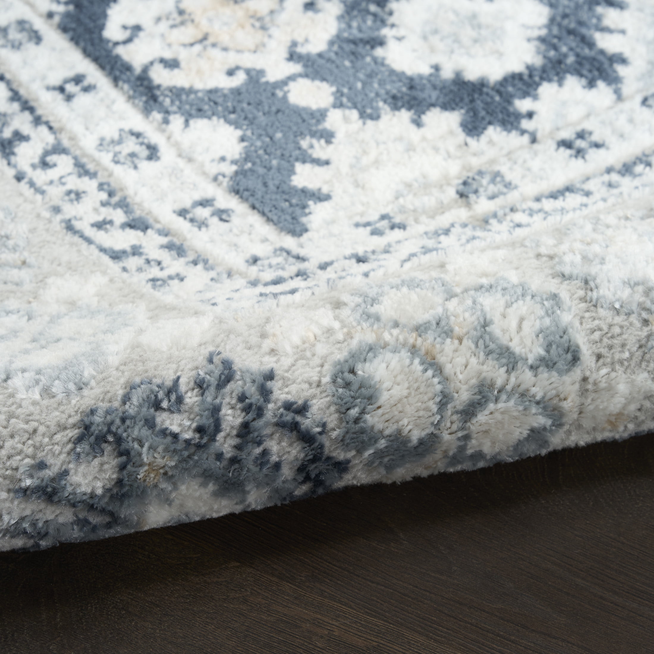 Nourison Dekor 4' x 6' Grey Navy Vintage Indoor Rug