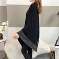 thumbnail image 3 of Jumpingount Capa de invierno de algodón para mujer, elegante, a la moda, a prueba de viento, cálida, de repuesto, informal, de Color sólido, para el hogar Accesorios de disfraces Negro SG Jumpingount AP013565-09, 3 of 6