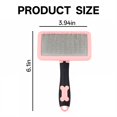 thumbnail image 2 of ACDANC Slicker Brush for Dogs,Non-Slip Handle Dog Brush for Long Haired Dogs,Flexible Steel Pins Dog Hair Brush,Pink, 2 of 8