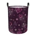 thumbnail image 2 of Goofa Snowflakes and Hearts Printed Circular Hamper,Laundry Basket with Handles,Storage Baskets Foldable,Large Capacity Laundry Hamper-Small, 2 of 8