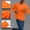#Orange, variant on DPTALR George Men Casual Fashion Solid Color Running Breathable Fitness Long Sleeve Round Collar Exercise,Gray,Big and Tall Men M