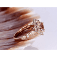 thumbnail image 4 of HeartsAndYou 3ct Natural Morganite & Diamond Engage Ring Stylish Floral 14k SOLID Yellow Gold, 4 of 8